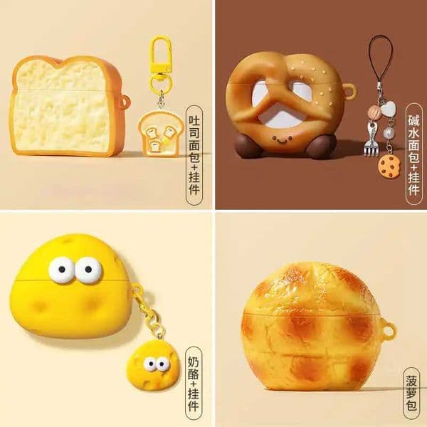 For AirPods4 AirPods2 1 Generation Airpods 3 AirPods Pro Pro2 Wireless Bluetooth Headphone Case Hotdog Bread Earphone Cover J260423