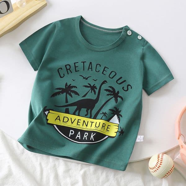 Children's Graphic Tee for Hot Weather - Cozy Pure Cotton Design