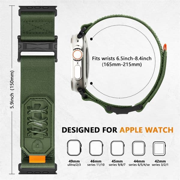New product - Compatible with Apple Watch straps 7-S10/S11. Apple Armor Buckle Nylon Wristband
