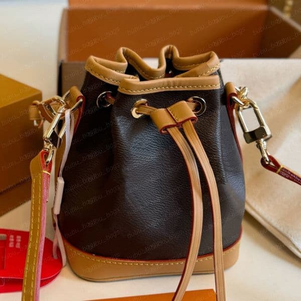 Luxury Designer Bag Nano Noe Crossbody Shoulder Bag Women Mini Drawstring Bucket Bags Luxury Vintage Classic Handbag Tote Fashion Purse