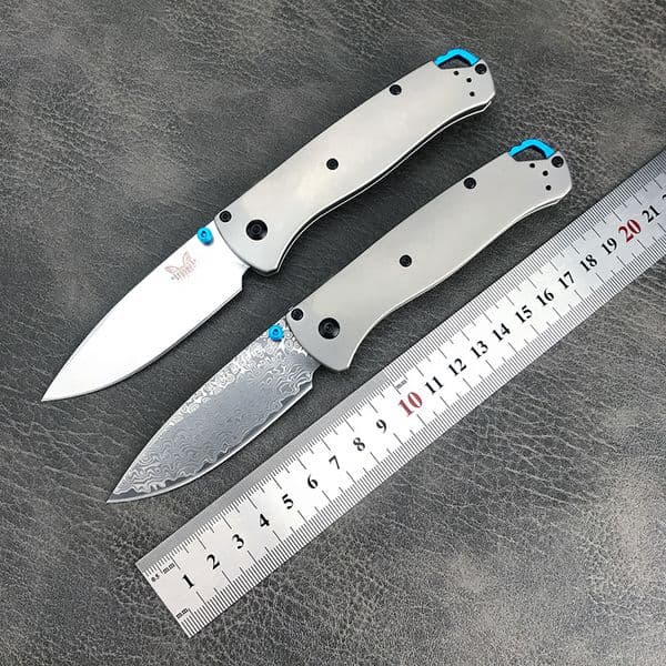 Pocket Folding Knife Titanium Damascus Survival EDC Tool Camping folding knife Outdoor Good Soak BM535 535TI