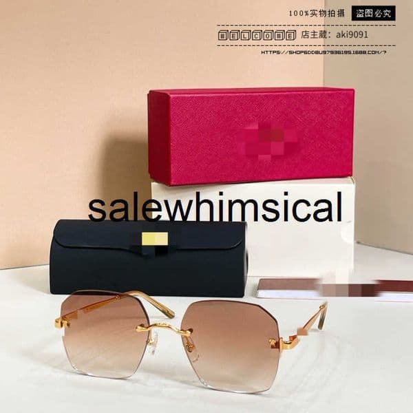 Designer sunglasses High-End C Brand Sunglasses for Women, Oversized Square Frame with Metal Accents & UV Protection Sophisticated Color Gradient 4MD9