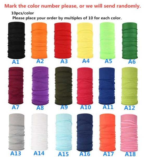 TAX FREE Cycling Unisex Magic Scarf Colorful Head Face Protective Mask Neck Gaiter Biker's Tube Bandana Scarf Wristband Beanie Cap Outdoor Sports