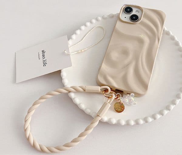 Cell Phone Lanyard- Noctilucent Little Bear Handler Wristband Mobile Phone Case Charm Round Soft Ring Phone Chain Silicone Wrist Anti Loss Phone Strap Hanging Rope