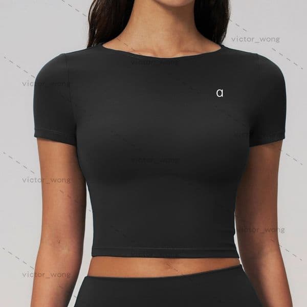 Designer Sports Yoga Clothes Women's Slim Sports Short Sleeve Crop Tops Breathable and Skin-friendly Fitness T-shirts Women's 2551