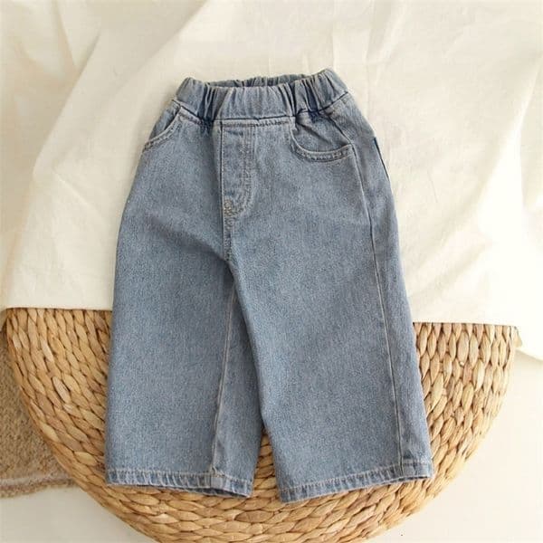 Spring Childrens Pants Autumn Bns Loose Casual Girls Wide Leg Pants Kids Straight Jeans Trousers 260422