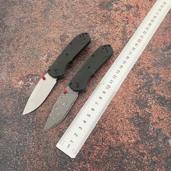 BM565 Mini Freek Outdoor Folding Knife D2 Blade Carbon Fiber Handle Pocket Clip Reversible Ambidextrous Carry-Ready Knives thumbnail 2