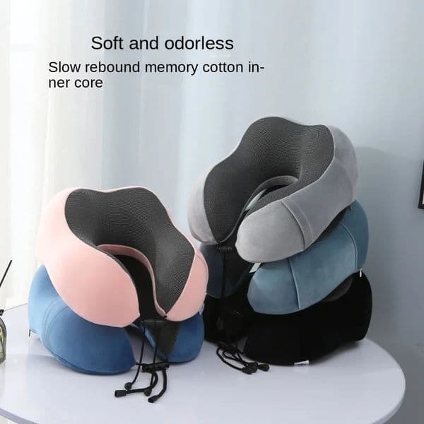 1pc Slow Rebound Travel PillowU-shaped Headrest Neck SupportPillowNap Pillow Travel Airplane Pillow For Office travel Airplane 260422