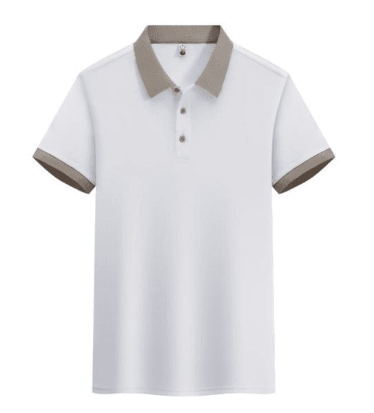 Men's Summer Ice Silk Polo Shirt Breathable Color Block Short Sleeve Casual T-Shirt