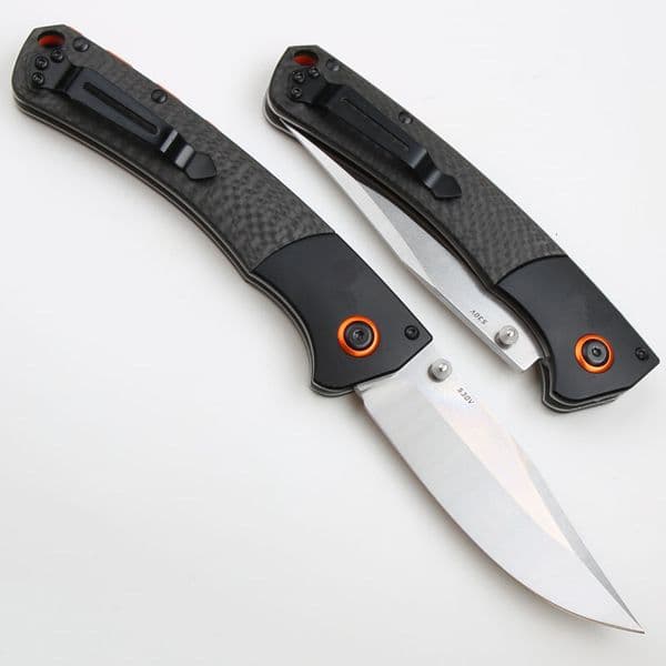 New Crooked River BM15080 Carbon Fiber/G10 Handle Mark S30V Blade Outdoor Camping Survival EDC Pocket Folding Tool Knife thumbnail 2