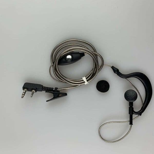 Walkie-talkie aluminum foil wire K-head headset, universal ear-hook headset for hotels, construction sites, restaurants, and high-end venues