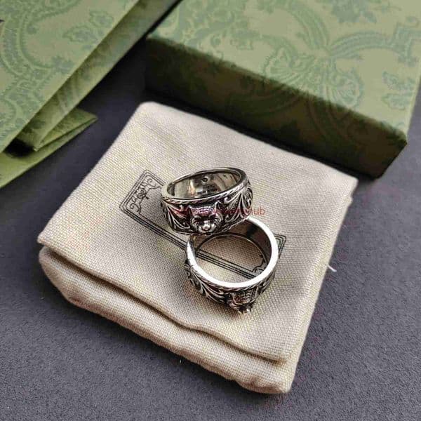 Fashion Man Ring Tiger Head Ring For Lover Unisex Silver Plated Rings Personality Charm Supply Fashion Jewelry Supply gg rings