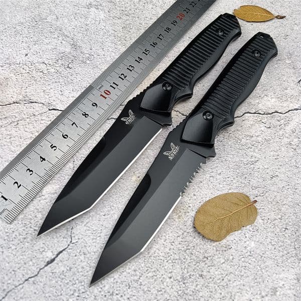 BM 140BK High-hardness Straight Knife Outdoor Hiking and Camping EDC Survival Knife Hunting Tool Fishing Knife Men's Gift