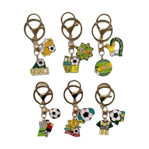 Luxury 2026 Mexico USA World Cup Keychain, Football Sports Alloy Enamel Pendant Souvenir Charm Keychain,