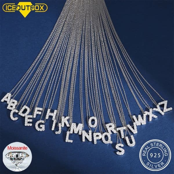 Simple 925 Silver 26 Letter Pendant Necklace Fashion Women AZ Initials Choker Clavicle Chain Jewelry Christmas Gifts 260422