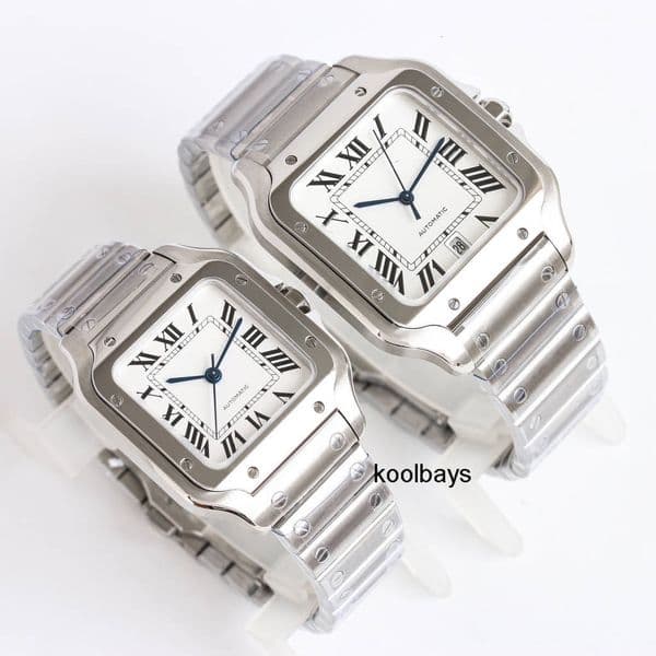 Top quality santoss watch mens watch 1847MC mechanical movement super clone watches designer watch sapphire crystal glass 316L steel 39.8mm 35.1mm with box SAHX