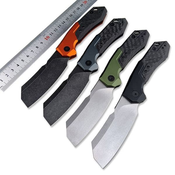 New ks 7850 Outdoor Pocketknife Blackwash D2 Blade Hunting Folding Knife Combat Survival Tools Hard Cutting Tools EDC Men's Gift thumbnail 2