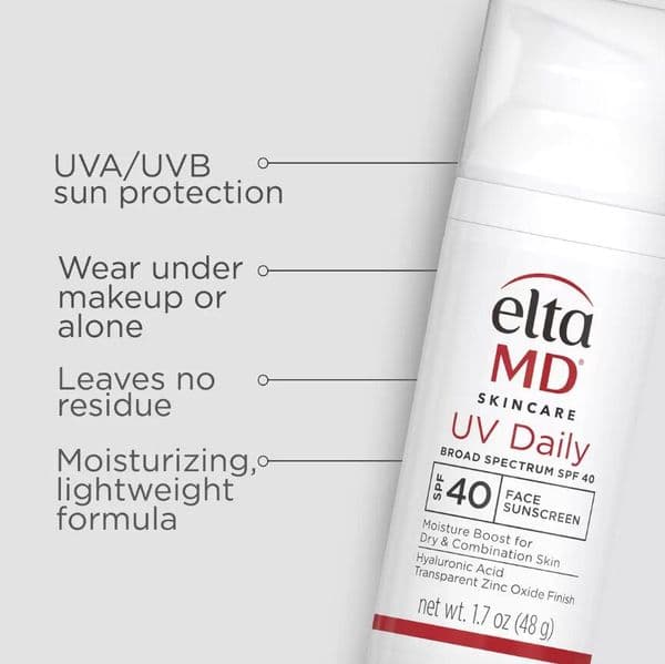 Elta MD Moisturizer Skincare Face Cream 48g Clear Daily Face Cream Colorless Oil-free Oil Control Small Light Shield Isolation Brightening Refreshing free shipping