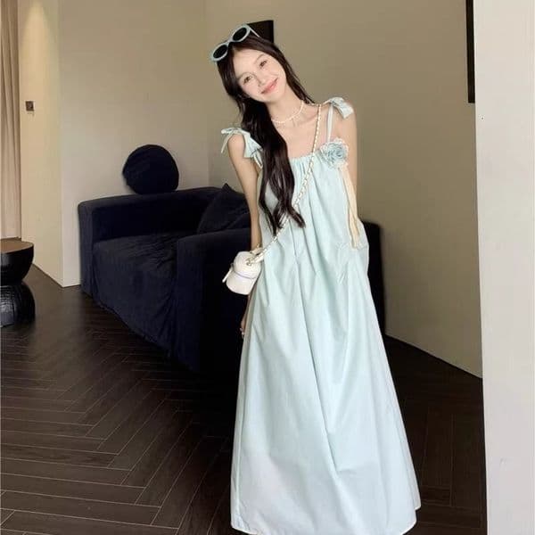 Bestseller Dopamine Gentle Style Camisole For Women, New Summer Collection, Sweet Cool, Elegant And Versatile Mid-Length Dress Ddmylion