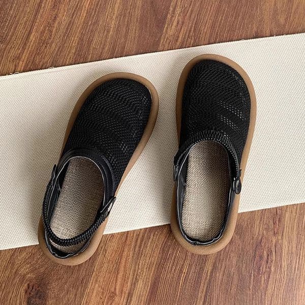 New Flat Flat Linen Closed Sandals for Women Dual Use Summer Breathable Cotton and Linen Slippers Outdoor Women s Slippers