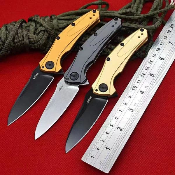 7777 Mini Pocket Folding Knife Aluminum Handle Stone Wash Camping Survival Outdoor folding knife Knife Portable Sharp Durable Tool Navaja Jackknife