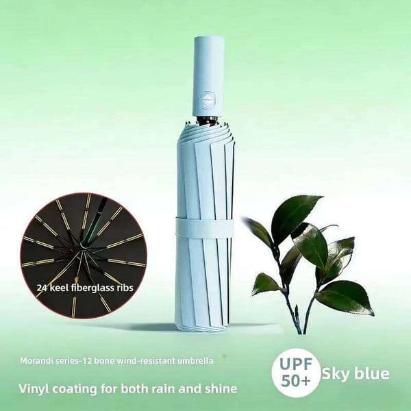 Wind-resistant reinforced automatic umbrella, strong sun protection and shading, unisex enlarged model 26Y0423