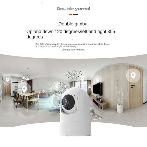 new 1 set color white material abs european standard ac220v wifi video surveillance camera 5g dual designer