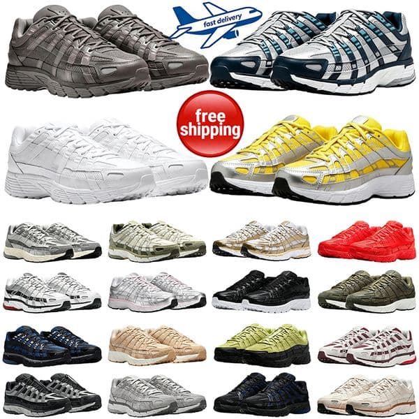 Top Running Shoes For Men Women Designer Trainers Metallic Silver Light Bone Laser Fuchsia Triple Black White green P6000 Burgundy Outdoor Sneakers Size 36-45