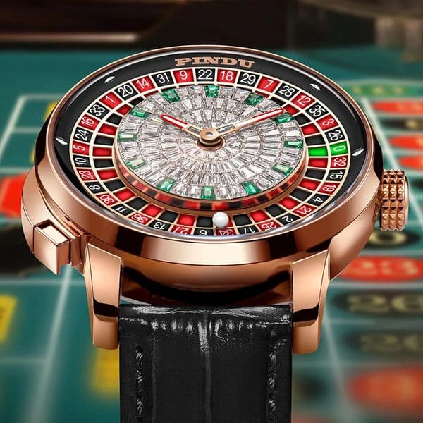 PINDU n NH35A Mechanical Watches Men Push Button Turn Russian Roulette Game Sapphire Mirror Diamond Dial Mens Watch 260422