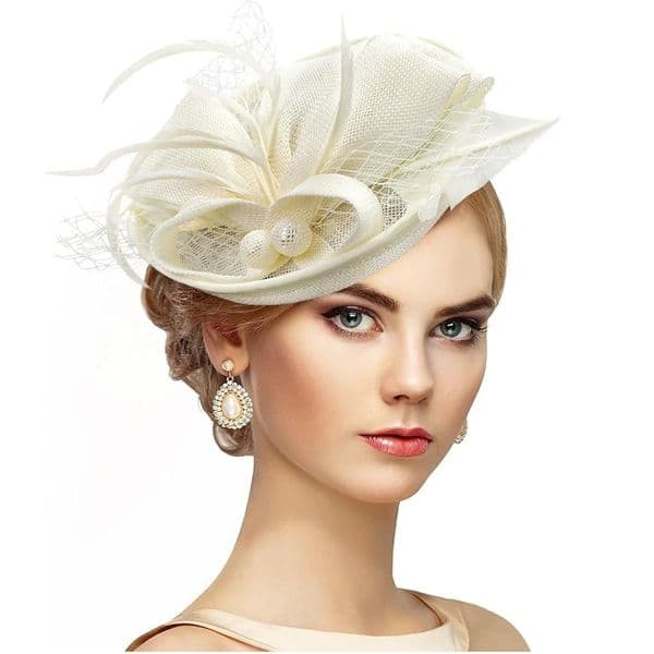 Elegant Hair Drop Fascinator Hat Women Party Hats Bridal Wedding Show Race Millinery With Fancy Flower Headpiece 260423