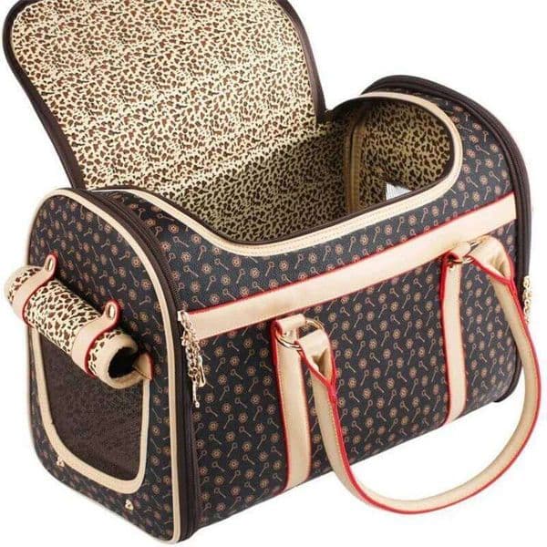 Multifunctional Leather Bag Luxury Small Dog Bags Pets Acessorios Cat Carrier Transporte Perro Pet Items 26H0422
