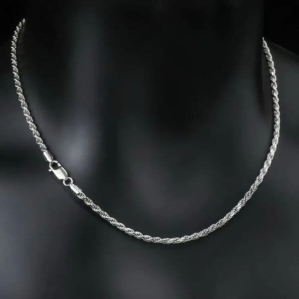 Hip Hop Men 925 Sterling Silver Twist Chain Necklace Spring Buckle Basic Simple Jewelry Fashion Women Accessories 260423