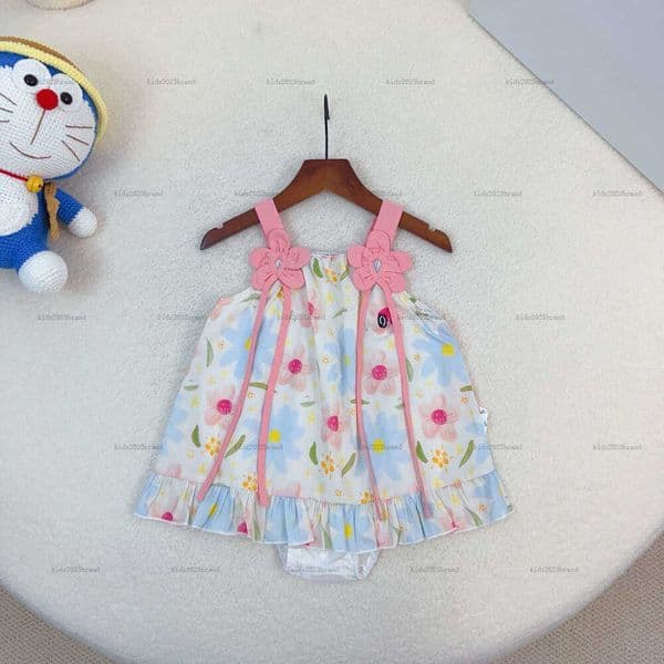 New newborn bodysuit Baby Floral print toddler romper designer Baby clothing Comfortable infant jumpsuits A128X04N082-a