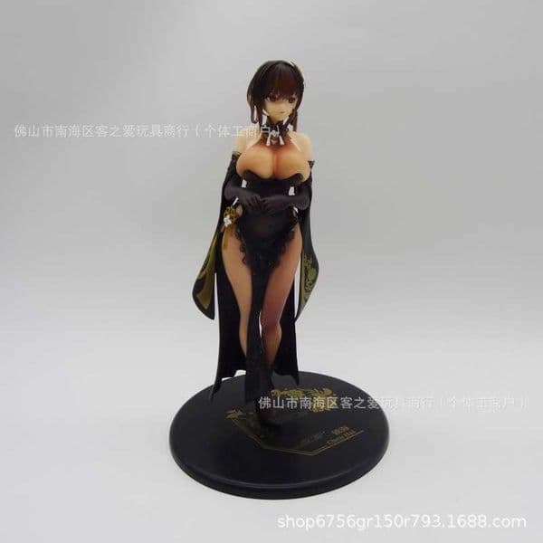 Azur Lane Anime 2D Zhenhai Qiyuan Cheongsam Figure in Box Model OrnamentL260424