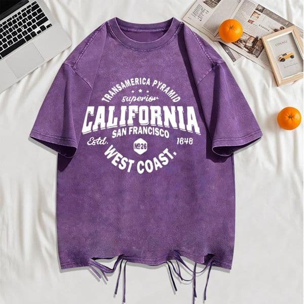 Men's T Shirts Sanfrancisco Weat Washed Holes T-Shirt Mens Cotton Soft Crewneck Loose Clothes Multicolor Short Sleeve