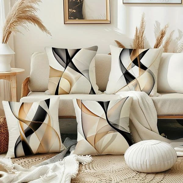 Modern Geometric Patterned Throw Pillows for Home Decor Polyester pillowcase sofa decorative cushion cov Headboard Pillow 260423