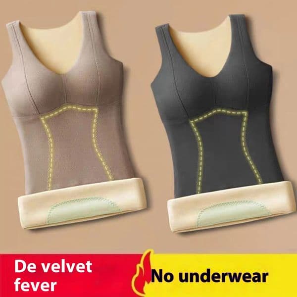 Autumn and Winter Fleece Thermal Vest for Women Thickened and HeatGenerating Base Layer Seamless Inner Wear Warm Underwear 260423BANJIA