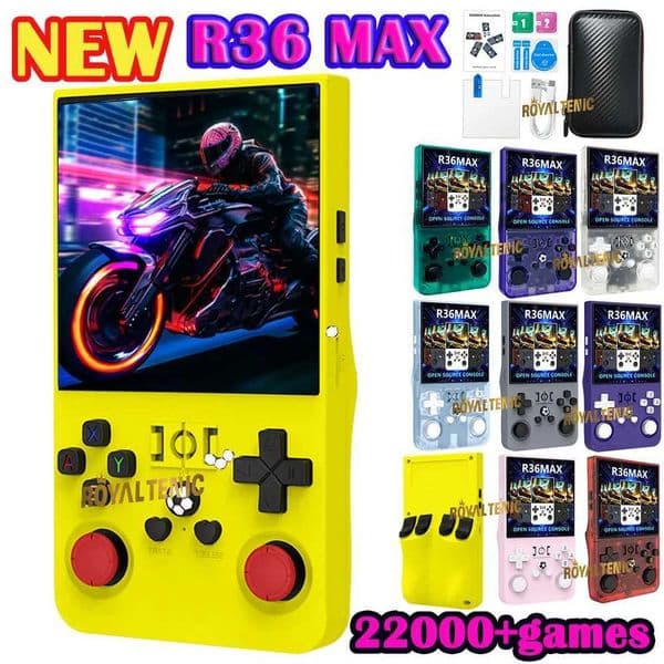 R36 Max Handheld Game Console 4inch IPS Screen 22000games 128G Pocket Video Player for Adult Kids Classic Arcade Games VS R36S J260423