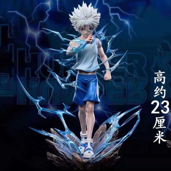 Hunter x Hunter GK Killua Speed Demon Beat the Enemy Speed Mode Statue Anime Figure Model OrnamentL260424