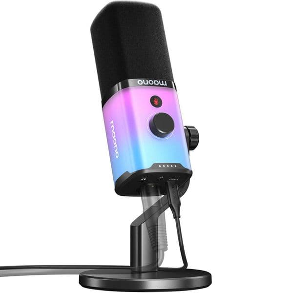 MAONO PD100X Gaming MICUSB/XLR Dynamic Microphone with Noise ReductionMuteHeadphone JackRGB MIC for Gamer Streaming Podcast J260423