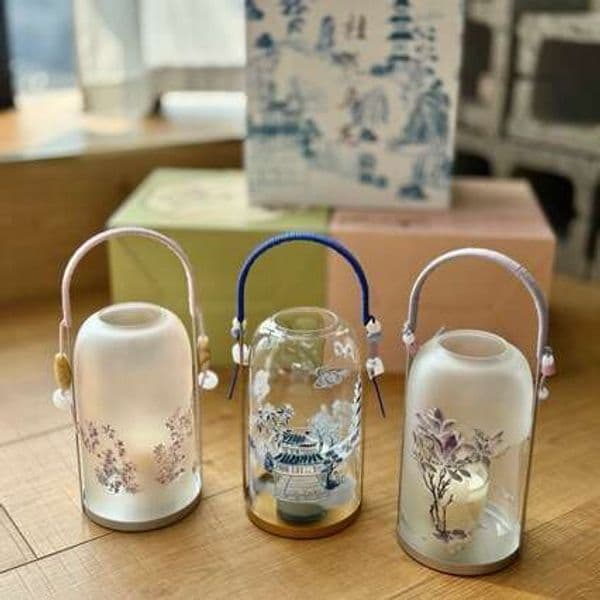 Lampshade Aromatherapy Osmanthus Oolong Cherry Blossom Sake Style Lantern Scented Candle Box Birthday Holiday Gift