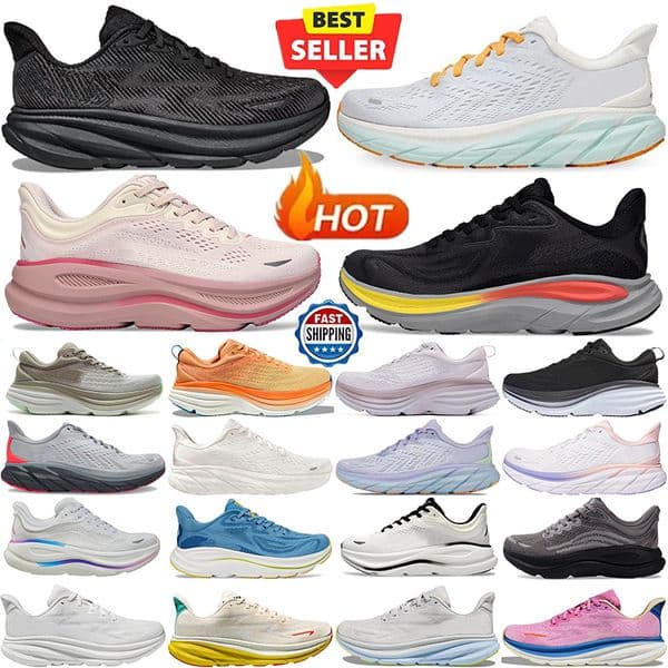 TOP Designer Bondi 8 Running Shoes Clifton 9 Runner Carbon x2 Triple Black White Light Blue Outdoor Sports Trainers Lifestyle Shock Absorption size 36-45