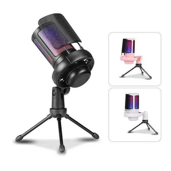Profession USB Condenser Gaming Microphone for PC MAC with Pop Filter Shock MountGain Control for Podcasts Accessories J260423