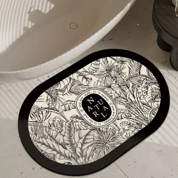 Designer h Luxury Bath Mats Carpet Kitchen Classic Logo Print Foyer Floor Mat Bathroom Water Absorbing And Non Slip Home Decoration Black White Free Shipping 12