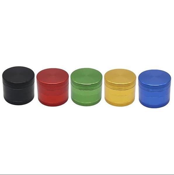 Smoking Pipes New 40mm50mm55mm63mm75m4 layer flat dot pattern multi-color cigarette grinder Aluminum alloy cigarette tool grinder