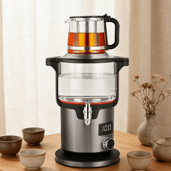 Electrical Appliances High Borosilicate Glass Double Kettles 4.5L Glass Turkish Electric Boil Samovar Tea Maker Kettle for Boiling Water