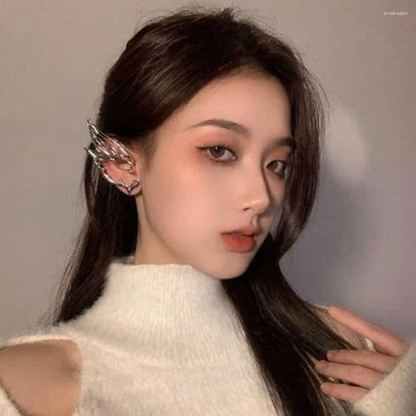 Backs Earrings Goth Antique Gold Color Elf Ear Clip Alloy Hook Single Side Korean Style Jewelry Accessories Cuff Carnival
