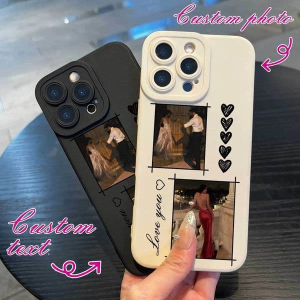 Custom Soft Matte Case for iPhone 17 16 15 14 13 12 11 Pro Max 16e 7 8 Plus XR DIY Personalized Photo Picture letter Cover Funda