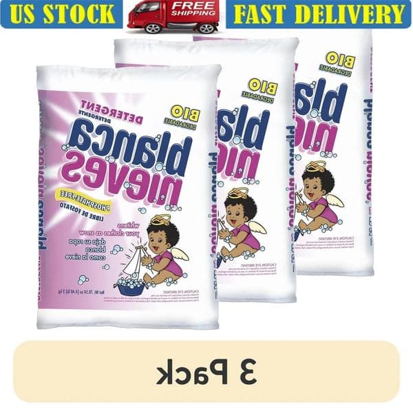 3 Pack Laundry Detergent Powder Safe All Ages Deep Cleansing Anionic Surfactant Brightening Stain Odor Removal Fresh Scent 25 260423