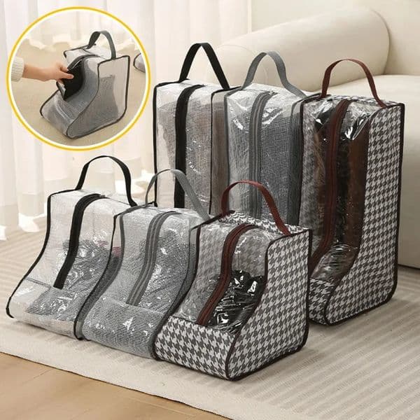 Portable Boot Storage Bag Portable Shoes Organizer Waterproof Dustproof Protection Holder Bag for Household Travel Supplies 260423